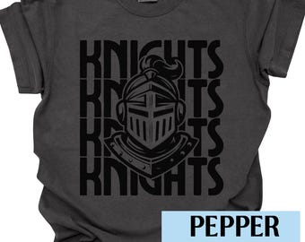 Knights Shirt Retro Knights Mascot Comfort Colors Knights Shirt Retro Style Graphic Back to School Teacher Shirt Knights Football