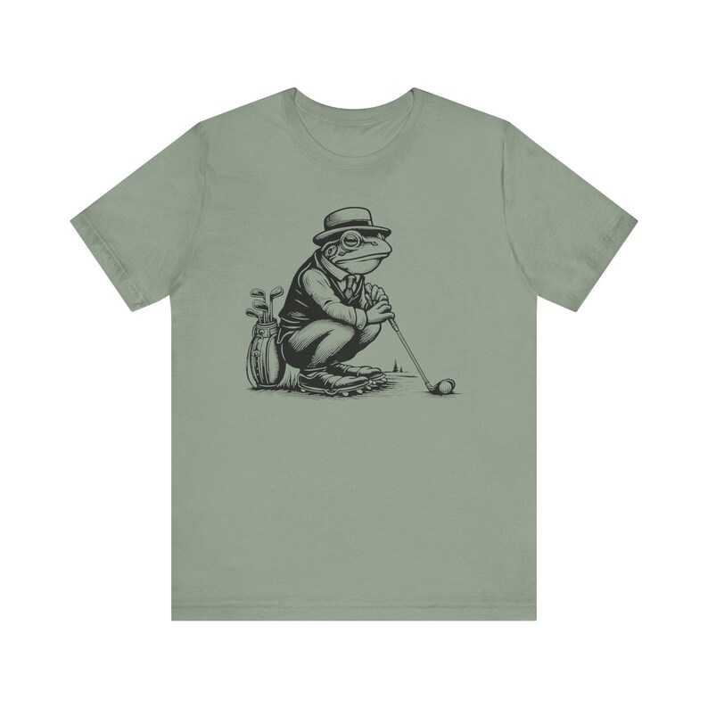 Retro Frosch Shirt Lustiger Frosch Unisex T-Shirt Retro Grafik Frosch Golf Grafik T-Shirt Lustiges Golf Shirt Bild 6