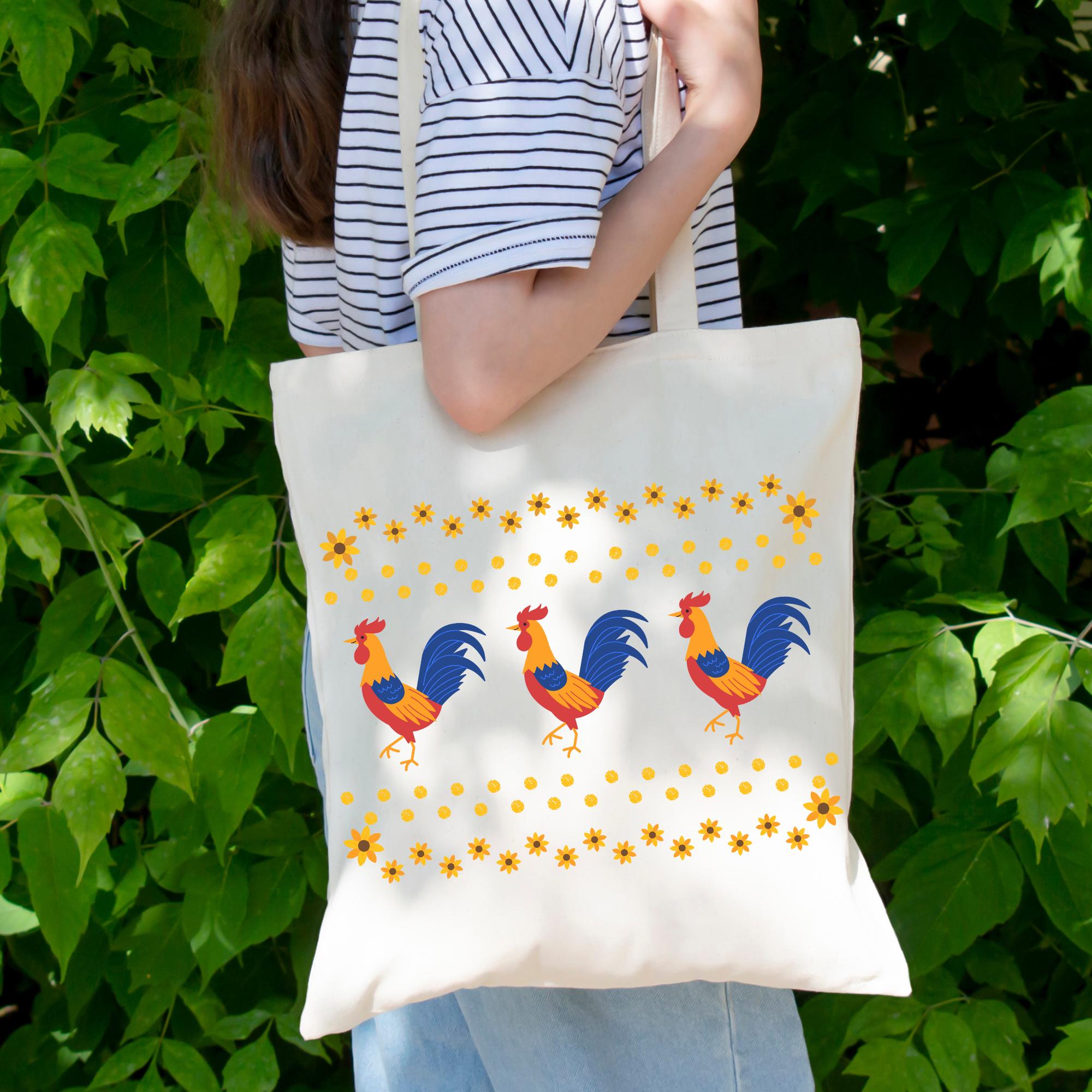 Sac fourre-tout vintage coq sac de cuisine coq rétro coq rétro graphique fourre-tout tendance sac d'enseignant Shopping fourre-tout cartable d'école c