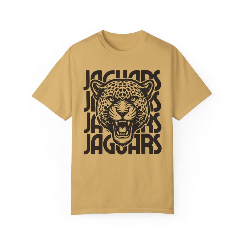 Jaguars Shirt Retro Jaguar Mascot Comfort Colors Jaguar Shirt Retro Style Graphic Back to School Teacher Shirt Jaguars School Spirit Wear image 7
