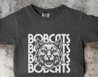 Bobcats Mascot Youth Comfort Colors Bobcats Shirt Back To School First Day of School Kids Bobcats Shirt Gameday Shirt Bobcats Team Shirt