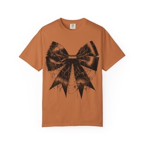 Coquette Halloween Comfort Colors Spider Web Shirt Spooky Season Halloween Shirt Goth Bow Shirt Scary Spider Shirt Fall Shirt Spider Tee image 8