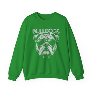 Bulldogs Mascot Crewneck Sweatshirt Bulldog Shirt Bulldog Sweatshirt Bulldog Mascot Back to School Sweater Teacher Shirt First Day of School image 3