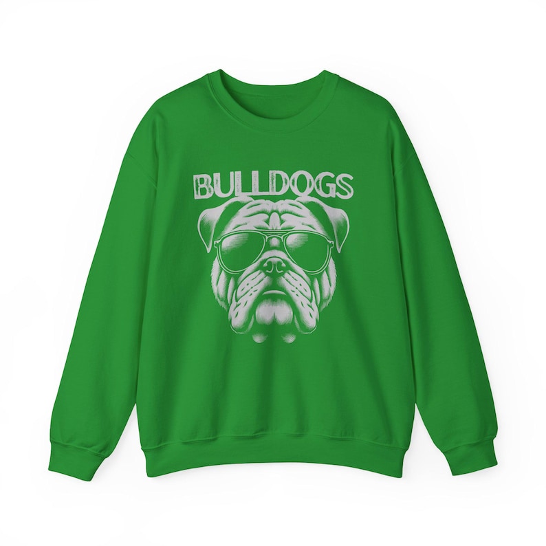 Bulldogs Mascot Crewneck Sweatshirt Bulldog Shirt Bulldog Sweatshirt Bulldog Mascot Back to School Sweater Teacher Shirt First Day of School image 3
