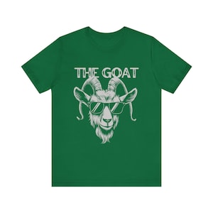 The Goat Shirt Goat T Shirt Cool Goat Mascot Tee Unisex Jersey Short Sleeve Tee Retro Style Graphic Greatest of All Time image 4