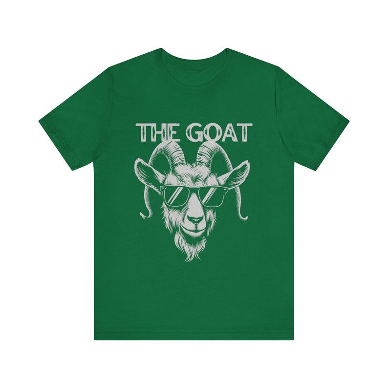The Goat Shirt Goat T Shirt Cool Goat Mascot Tee Unisex Jersey Short Sleeve Tee Retro Style Graphic Greatest of All Time image 4