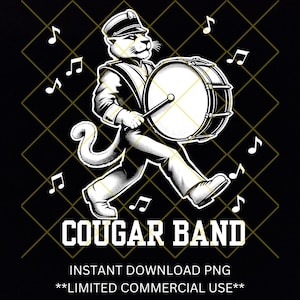 Cougar Marching Band PNG Cougar Band PNG Cougar Band Mom Band Boosters PNG Band Teacher Gift Marching Band Shirt Cougar Band Shirt