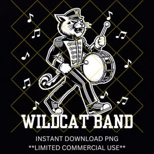 Wildcat Marching Band PNG Wildcat Band PNG Wildcat Band Mom Band Boosters PNG Band Teacher Gift Marching Band Shirt Wildcat Band Shirt