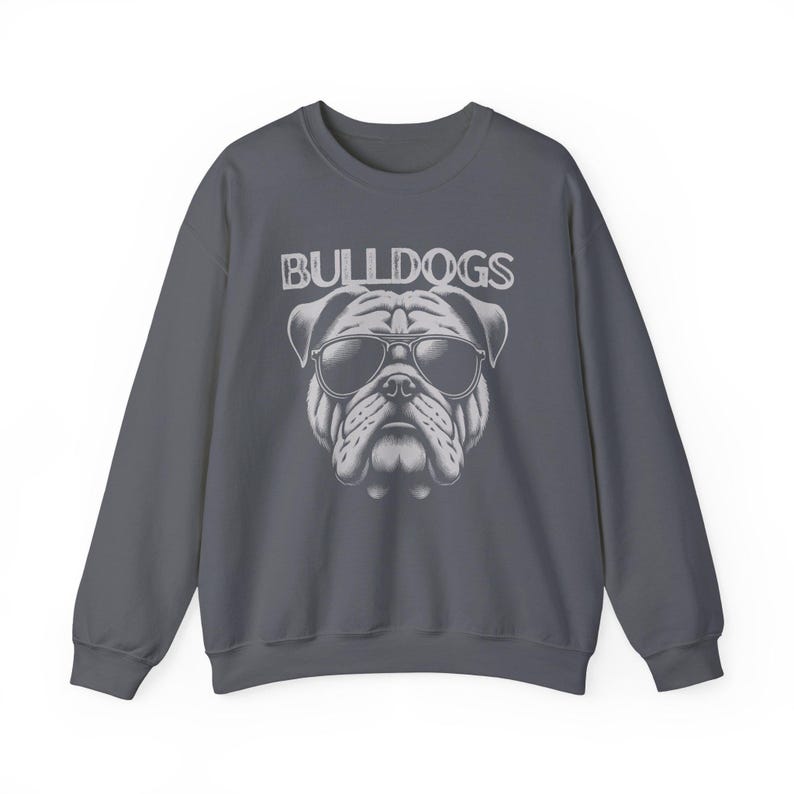 Bulldogs Mascot Crewneck Sweatshirt Bulldog Shirt Bulldog Sweatshirt Bulldog Mascot Back to School Sweater Teacher Shirt First Day of School image 7