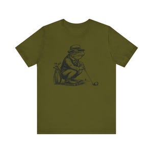 Retro Frosch Shirt Lustiger Frosch Unisex T-Shirt Retro Grafik Frosch Golf Grafik T-Shirt Lustiges Golf Shirt Bild 5