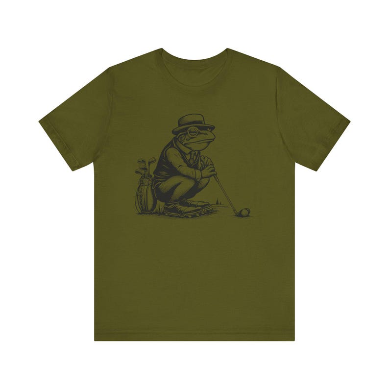 Retro Frosch Shirt Lustiger Frosch Unisex T-Shirt Retro Grafik Frosch Golf Grafik T-Shirt Lustiges Golf Shirt Bild 5