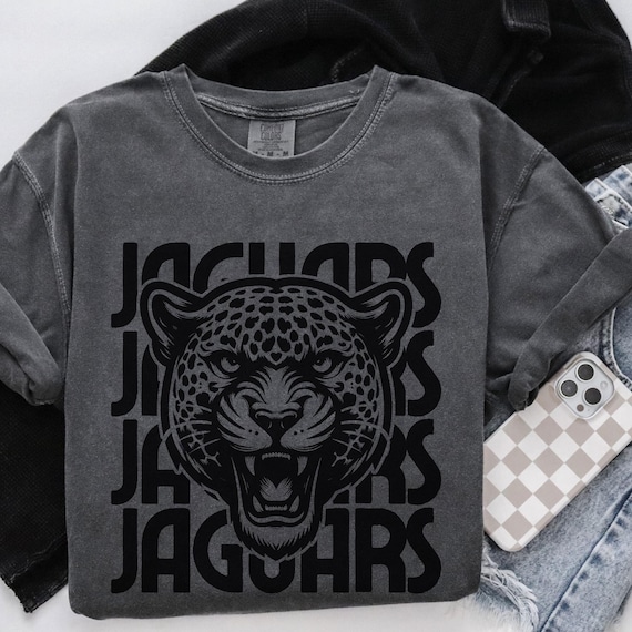 Jaguars Shirt Retro Jaguar Mascot Comfort Colors Jaguar Shirt Retro Style Graphic Back to School Teacher Shirt Jaguars School Spirit Wear
