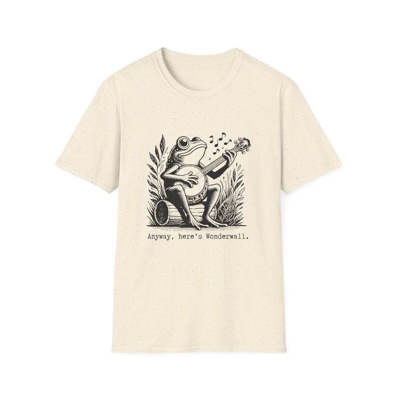 Retro Frog Shirt Vintage Style Banjo Tee Wonderwall Shirt Funny Hipster Tshirt Bluegrass Country Music image 5