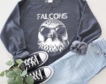 Falcons mascotte sweatshirt met ronde hals Gameday-sweater Falcon-shirt Panter-sweater Falcon-mascotteshirt Falcon met ronde hals