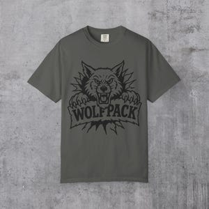 Wolfpack Shirt Retro Wolf Mascot Comfort Colors Wolf Shirt Retro Style Graphic Back to School Teacher Shirt Wolves School Spirit Wear