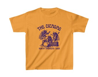 Kids The Cicadas North American Tour Youth Tee Cicada Shirt Insect Shirt Nature Shirt Retro Band Shirt Unisex T-Shirt Vintage Band Tee