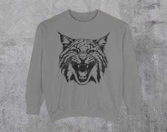 Retro Bobcat Mascot Sweatshirt Comfort Colors Bobcats Gameday Fan Wear School Spirit Back to School Gift Go Cats Bobcats Team Sweater