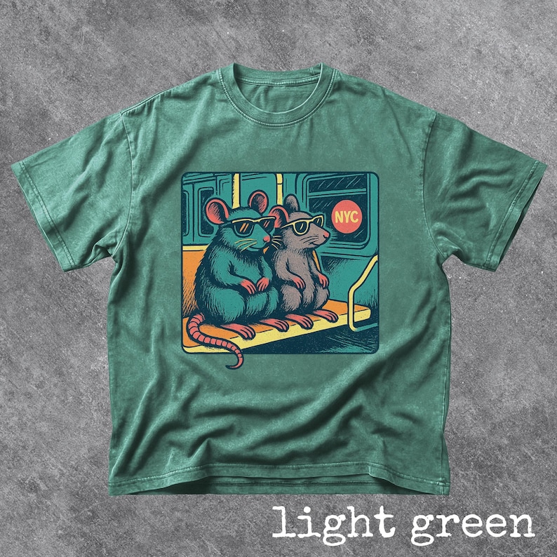 Retro NYC Rat Graphic Tee Comfort Colors New York City Tee Vintage 90s Style NYC Subway Shirt New York Trip Shirt Broadway Fan Shirt image 9