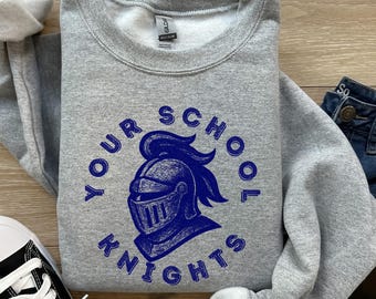 Retro Knights Mascot Sweatshirt School Colors Knights Sweatshirt Back To School Knights Football Knights Basketball Go Knights Shirt