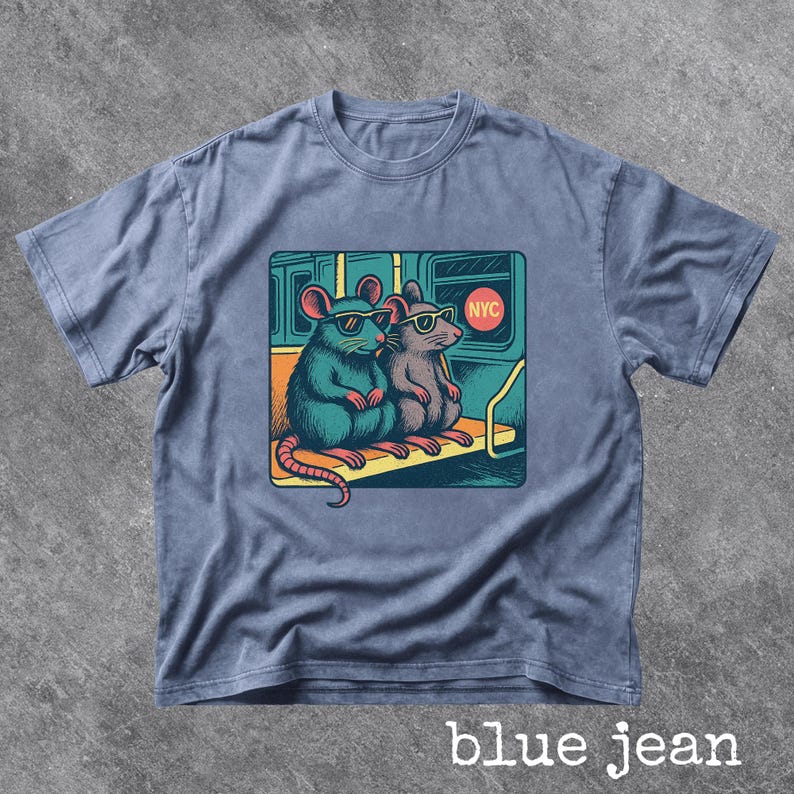 Retro NYC Rat Graphic Tee Comfort Colors New York City Tee Vintage 90s Style NYC Subway Shirt New York Trip Shirt Broadway Fan Shirt image 8