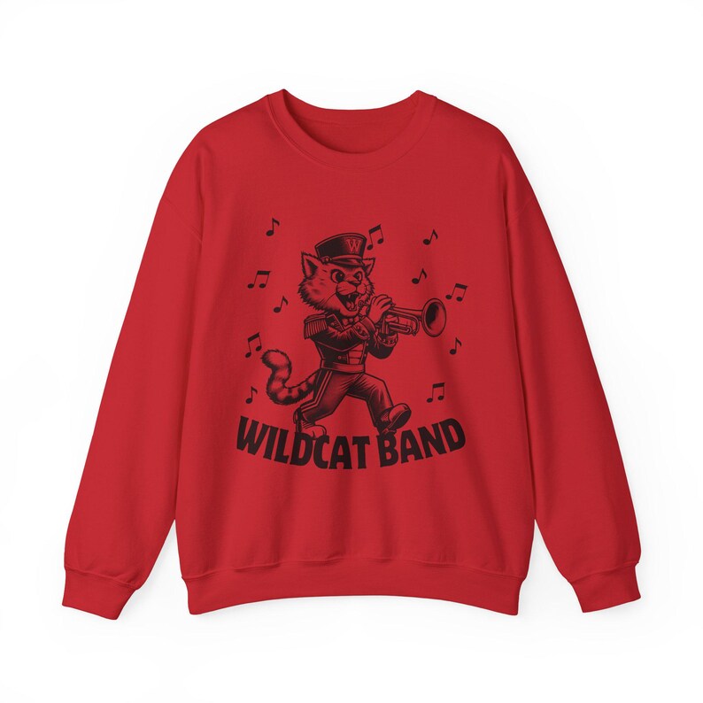 Wildcat Marching Band Sweatshirt Wildcats Band Wildcats Mascot School
