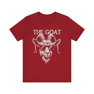The Goat Shirt Goat T Shirt Cool Goat Mascot Tee Unisex Jersey Short Sleeve Tee Retro Style Graphic Greatest of All Time image 2