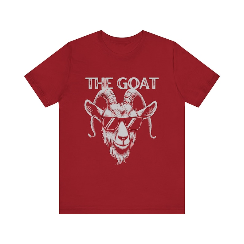 The Goat Shirt Goat T Shirt Cool Goat Mascot Tee Unisex Jersey Short Sleeve Tee Retro Style Graphic Greatest of All Time image 2