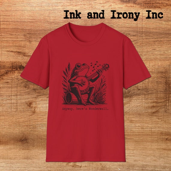 Retro Frog Shirt  Vintage Style Banjo Tee Wonderwall Shirt Funny Hipster Tshirt Bluegrass Country Music