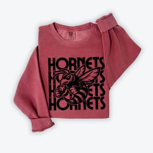 Hornets Sweatshirt Comfort Colors Hornets Mascot Hornets Shirt Back to School retro Hornets Graphic Hornets Football Hornets Gameday Shirt