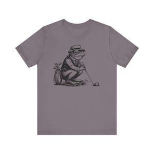 Retro Frosch Shirt Lustiger Frosch Unisex T-Shirt Retro Grafik Frosch Golf Grafik T-Shirt Lustiges Golf Shirt Bild 8