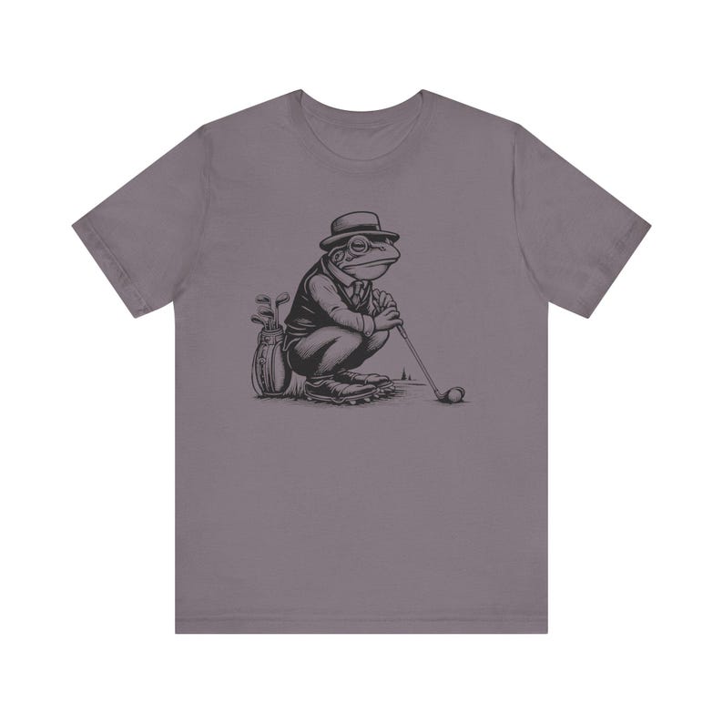 Retro Frosch Shirt Lustiger Frosch Unisex T-Shirt Retro Grafik Frosch Golf Grafik T-Shirt Lustiges Golf Shirt Bild 8