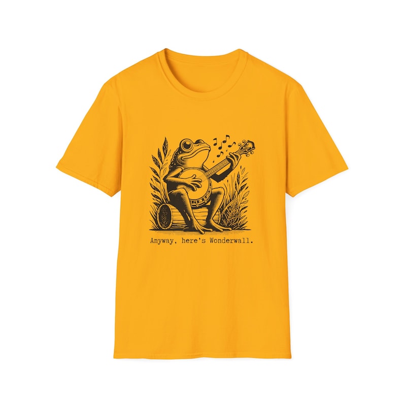 Retro Frog Shirt Vintage Style Banjo Tee Wonderwall Shirt Funny Hipster Tshirt Bluegrass Country Music image 6
