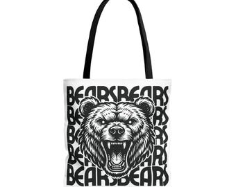 Bären Maskottchen Lehrer Tragetasche Bär Maskottchen Tragetasche Bär Canvas Tote Lehrer Geschenk Bär Schulteam Schulanfang Jubeltasche Erster Schultag