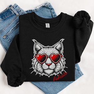 Bobcats Mascot Sweatshirt Bobcats Valentine Back To School Bobcats Football Bobcats Basketball Bobcats Mom Bobcats Dad Gameday Sweatshirt