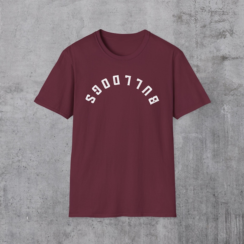Bulldogs Mascot Upside Down Logo Shirt Bulldogs Shirt Bulldogs Baseball Bulldogs Team Spirit Retro Bulldogs Shirt Back to School Teacher Tee image 5