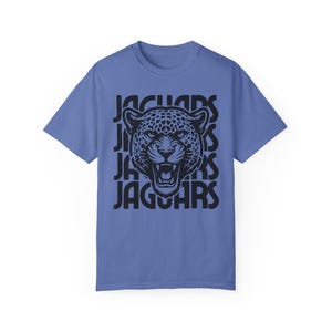 Jaguars Shirt Retro Jaguar Mascot Comfort Colors Jaguar Shirt Retro Style Graphic Back to School Teacher Shirt Jaguars School Spirit Wear image 6