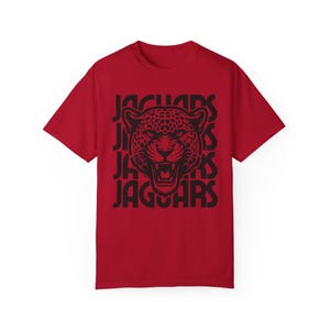 Jaguars Shirt Retro Jaguar Mascot Comfort Colors Jaguar Shirt Retro Style Graphic Back to School Teacher Shirt Jaguars School Spirit Wear image 2