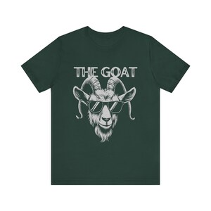 The Goat Shirt Goat T Shirt Cool Goat Mascot Tee Unisex Jersey Short Sleeve Tee Retro Style Graphic Greatest of All Time image 3
