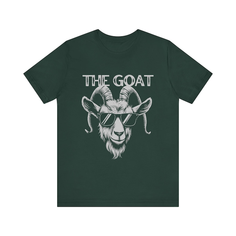 The Goat Shirt Goat T Shirt Cool Goat Mascot Tee Unisex Jersey Short Sleeve Tee Retro Style Graphic Greatest of All Time image 3
