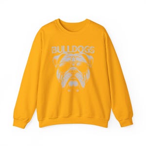 Bulldogs Mascot Crewneck Sweatshirt Bulldog Shirt Bulldog Sweatshirt Bulldog Mascot Back to School Sweater Teacher Shirt First Day of School image 6