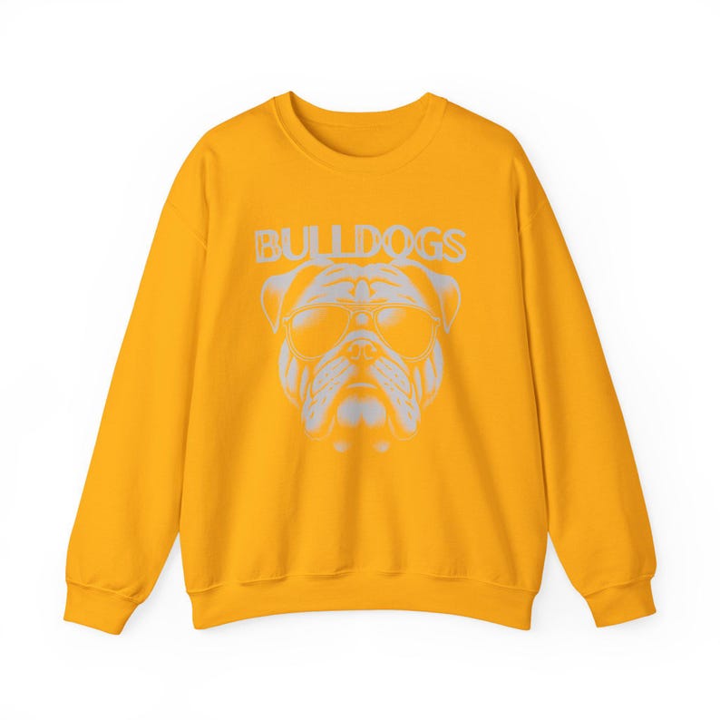 Bulldogs Mascot Crewneck Sweatshirt Bulldog Shirt Bulldog Sweatshirt Bulldog Mascot Back to School Sweater Teacher Shirt First Day of School image 6