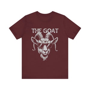 The Goat Shirt Goat T Shirt Cool Goat Mascot Tee Unisex Jersey Short Sleeve Tee Retro Style Graphic Greatest of All Time image 5