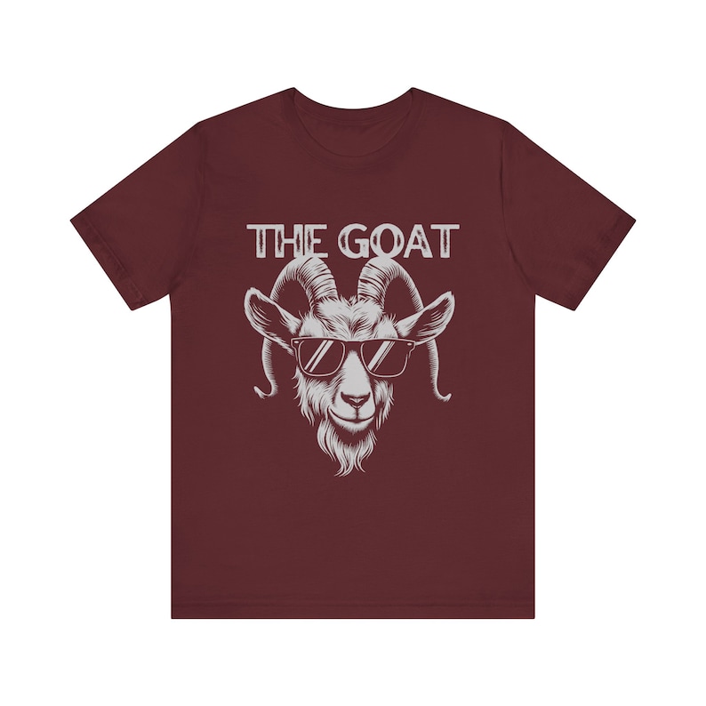 The Goat Shirt Goat T Shirt Cool Goat Mascot Tee Unisex Jersey Short Sleeve Tee Retro Style Graphic Greatest of All Time image 5