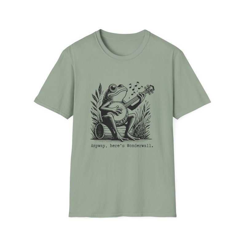 Retro Frog Shirt Vintage Style Banjo Tee Wonderwall Shirt Funny Hipster Tshirt Bluegrass Country Music image 8