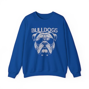 Bulldogs Mascot Crewneck Sweatshirt Bulldog Shirt Bulldog Sweatshirt Bulldog Mascot Back to School Sweater Teacher Shirt First Day of School image 4