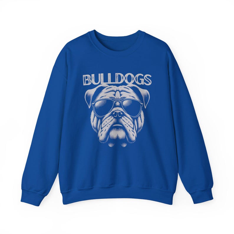 Bulldogs Mascot Crewneck Sweatshirt Bulldog Shirt Bulldog Sweatshirt Bulldog Mascot Back to School Sweater Teacher Shirt First Day of School image 4