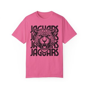 Jaguars Shirt Retro Jaguar Mascot Comfort Colors Jaguar Shirt Retro Style Graphic Back to School Teacher Shirt Jaguars School Spirit Wear image 3