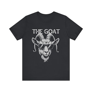 The Goat Shirt Goat T Shirt Cool Goat Mascot Tee Unisex Jersey Short Sleeve Tee Retro Style Graphic Greatest of All Time image 8