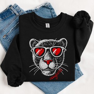Cougars Mascot Sweatshirt Cougars Valentine Back To School Cougars Football Cougars Basketball Cougars Mom Cougars Dad Gameday Sweatshirt
