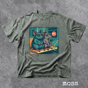 Retro NYC Rat Graphic Tee Comfort Colors New York City Tee Vintage 90s Style NYC Subway Shirt New York Trip Shirt Broadway Fan Shirt image 2